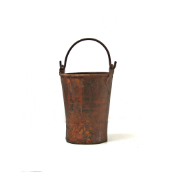 Wiaderko pojemnik ze starego metalu rdzawe 16cm